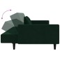 vidaXL Schlafsofa 2-Sitzer mit 2 Kissen Dunkelgrün Samt vidaXL Schlafsofa 2-Sitzer mit 2 Kissen Dunkelgrün Samt