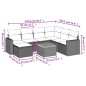 vidaXL 8-tlg. Garten-Sofagarnitur mit Kissen Beige Poly Rattan vidaXL 8-tlg. Garten-Sofagarnitur mit Kissen Beige Poly Rattan