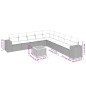 vidaXL 10-tlg. Garten-Sofagarnitur mit Kissen Grau Poly Rattan vidaXL 10-tlg. Garten-Sofagarnitur mit Kissen Grau Poly Rattan