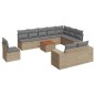 vidaXL 11-tlg. Garten-Sofagarnitur mit Kissen Beige Poly Rattan vidaXL 11-tlg. Garten-Sofagarnitur mit Kissen Beige Poly Rattan