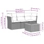vidaXL 4-tlg. Garten-Sofagarnitur mit Kissen Beige Poly Rattan vidaXL 4-tlg. Garten-Sofagarnitur mit Kissen Beige Poly Rattan