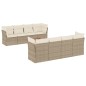 vidaXL 9-tlg. Garten-Sofagarnitur mit Kissen Beige Poly Rattan vidaXL 9-tlg. Garten-Sofagarnitur mit Kissen Beige Poly Rattan