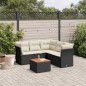 vidaXL 6-tlg. Garten-Sofagarnitur mit Kissen Schwarz Poly Rattan vidaXL 6-tlg. Garten-Sofagarnitur mit Kissen Schwarz Poly Rattan