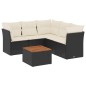 vidaXL 6-tlg. Garten-Sofagarnitur mit Kissen Schwarz Poly Rattan vidaXL 6-tlg. Garten-Sofagarnitur mit Kissen Schwarz Poly Rattan