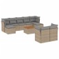 vidaXL 10-tlg. Garten-Sofagarnitur mit Kissen Beige Poly Rattan vidaXL 10-tlg. Garten-Sofagarnitur mit Kissen Beige Poly Rattan