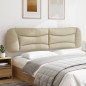 vidaXL Kopfteil-Kissen Creme 200 cm Stoff vidaXL Kopfteil-Kissen Creme 200 cm Stoff