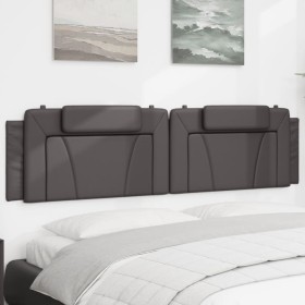 vidaXL Kopfteil-Kissen Grau 200 cm Kunstleder