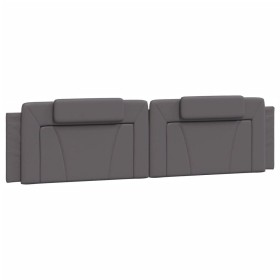 vidaXL Kopfteil-Kissen Grau 200 cm Kunstleder