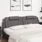 vidaXL Kopfteil-Kissen Grau 200 cm Kunstleder vidaXL Kopfteil-Kissen Grau 200 cm Kunstleder