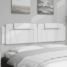 vidaXL Kopfteil-Kissen Weiß 200 cm Kunstleder