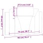 vidaXL Kopfteil-Kissen Grau 90 cm Kunstleder vidaXL Kopfteil-Kissen Grau 90 cm Kunstleder