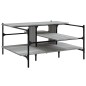 vidaXL Couchtisch Grau Sonoma 100x100x48,5 cm Holzwerkstoff vidaXL Couchtisch Grau Sonoma 100x100x48,5 cm Holzwerkstoff