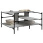 vidaXL Couchtisch Grau Sonoma 100x100x48,5 cm Holzwerkstoff vidaXL Couchtisch Grau Sonoma 100x100x48,5 cm Holzwerkstoff