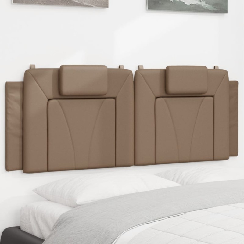 vidaXL Kopfteil-Kissen Cappuccino-Braun 120 cm Kunstleder vidaXL Kopfteil-Kissen Cappuccino-Braun 120 cm Kunstleder