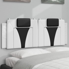 vidaXL Kopfteil-Kissen Weiß und Schwarz 120 cm Kunstleder