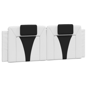 vidaXL Kopfteil-Kissen Weiß und Schwarz 120 cm Kunstleder