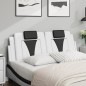 vidaXL Kopfteil-Kissen Weiß und Schwarz 120 cm Kunstleder vidaXL Kopfteil-Kissen Weiß und Schwarz 120 cm Kunstleder