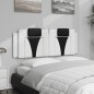 vidaXL Kopfteil-Kissen Weiß und Schwarz 120 cm Kunstleder vidaXL Kopfteil-Kissen Weiß und Schwarz 120 cm Kunstleder