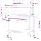 vidaXL Küchen-Arbeitstisch mit Aufsatzboard 110x55x120 cm Edelstahl vidaXL Küchen-Arbeitstisch mit Aufsatzboard 110x55x120 cm Edelstahl