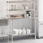 vidaXL Küchen-Arbeitstisch mit Aufsatzboard 110x55x150 cm Edelstahl vidaXL Küchen-Arbeitstisch mit Aufsatzboard 110x55x150 cm Edelstahl