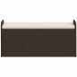 vidaXL Sitzbank mit Stauraum & Kissen Braun 115x51x52 cm Poly Rattan vidaXL Sitzbank mit Stauraum & Kissen Braun 115x51x52 cm Poly Rattan