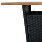 vidaXL 9-tlg. Gartenbar-Set mit Kissen Poly Rattan Schwarz vidaXL 9-tlg. Gartenbar-Set mit Kissen Poly Rattan Schwarz