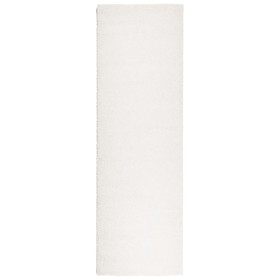 vidaXL Teppich Shaggy Hochflor Modern Creme 80x250 cm