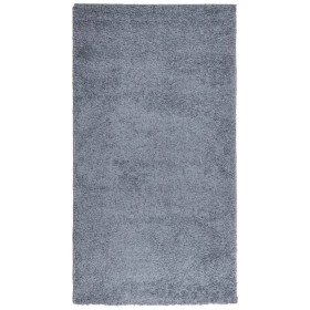 vidaXL Teppich Shaggy Hochflor Modern Blau 80x150 cm
