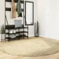 vidaXL Teppich Shaggy Hochflor Modern Golden Ø 200 cm vidaXL Teppich Shaggy Hochflor Modern Golden Ø 200 cm