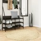 vidaXL Teppich Shaggy Hochflor Modern Golden Ø 120 cm vidaXL Teppich Shaggy Hochflor Modern Golden Ø 120 cm