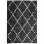 vidaXL Teppich Shaggy Hochflor Modern Schwarz und Creme 160x230 cm vidaXL Teppich Shaggy Hochflor Modern Schwarz und Creme 160x230 cm