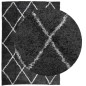 vidaXL Teppich Shaggy Hochflor Modern Schwarz und Creme 160x230 cm vidaXL Teppich Shaggy Hochflor Modern Schwarz und Creme 160x230 cm