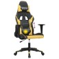 vidaXL Gaming-Stuhl mit Massagefunktion Schwarz & Golden Kunstleder vidaXL Gaming-Stuhl mit Massagefunktion Schwarz & Golden Kunstleder