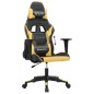 vidaXL Gaming-Stuhl mit Massagefunktion Schwarz & Golden Kunstleder vidaXL Gaming-Stuhl mit Massagefunktion Schwarz & Golden Kunstleder
