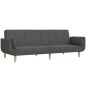 vidaXL Schlafsofa 2-Sitzer mit 2 Kissen Dunkelgrau Stoff vidaXL Schlafsofa 2-Sitzer mit 2 Kissen Dunkelgrau Stoff