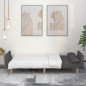 vidaXL Schlafsofa 2-Sitzer mit 2 Kissen Dunkelgrau Stoff vidaXL Schlafsofa 2-Sitzer mit 2 Kissen Dunkelgrau Stoff