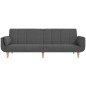 vidaXL Schlafsofa 2-Sitzer mit 2 Kissen Dunkelgrau Stoff vidaXL Schlafsofa 2-Sitzer mit 2 Kissen Dunkelgrau Stoff