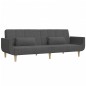 vidaXL Schlafsofa 2-Sitzer mit 2 Kissen Dunkelgrau Stoff vidaXL Schlafsofa 2-Sitzer mit 2 Kissen Dunkelgrau Stoff