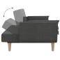 vidaXL Schlafsofa 2-Sitzer mit 2 Kissen Dunkelgrau Stoff vidaXL Schlafsofa 2-Sitzer mit 2 Kissen Dunkelgrau Stoff