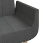 vidaXL Schlafsofa 2-Sitzer mit 2 Kissen Dunkelgrau Stoff vidaXL Schlafsofa 2-Sitzer mit 2 Kissen Dunkelgrau Stoff