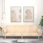 vidaXL Schlafsofa 2-Sitzer mit 2 Kissen Creme Stoff vidaXL Schlafsofa 2-Sitzer mit 2 Kissen Creme Stoff