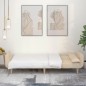 vidaXL Schlafsofa 2-Sitzer mit 2 Kissen Creme Stoff vidaXL Schlafsofa 2-Sitzer mit 2 Kissen Creme Stoff