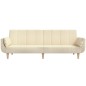vidaXL Schlafsofa 2-Sitzer mit 2 Kissen Creme Stoff vidaXL Schlafsofa 2-Sitzer mit 2 Kissen Creme Stoff