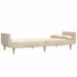 vidaXL Schlafsofa 2-Sitzer mit 2 Kissen Creme Stoff vidaXL Schlafsofa 2-Sitzer mit 2 Kissen Creme Stoff