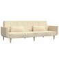 vidaXL Schlafsofa 2-Sitzer mit 2 Kissen Creme Stoff vidaXL Schlafsofa 2-Sitzer mit 2 Kissen Creme Stoff