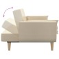 vidaXL Schlafsofa 2-Sitzer mit 2 Kissen Creme Stoff vidaXL Schlafsofa 2-Sitzer mit 2 Kissen Creme Stoff