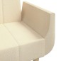 vidaXL Schlafsofa 2-Sitzer mit 2 Kissen Creme Stoff vidaXL Schlafsofa 2-Sitzer mit 2 Kissen Creme Stoff