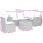 vidaXL 6-tlg. Garten-Sofagarnitur mit Kissen Grau Poly Rattan vidaXL 6-tlg. Garten-Sofagarnitur mit Kissen Grau Poly Rattan