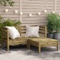 vidaXL Gartensofa 2-Sitzer mit Hocker Kiefernholz Imprägniert vidaXL Gartensofa 2-Sitzer mit Hocker Kiefernholz Imprägniert