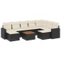 vidaXL 10-tlg. Garten-Sofagarnitur mit Kissen Schwarz Poly Rattan vidaXL 10-tlg. Garten-Sofagarnitur mit Kissen Schwarz Poly Rattan